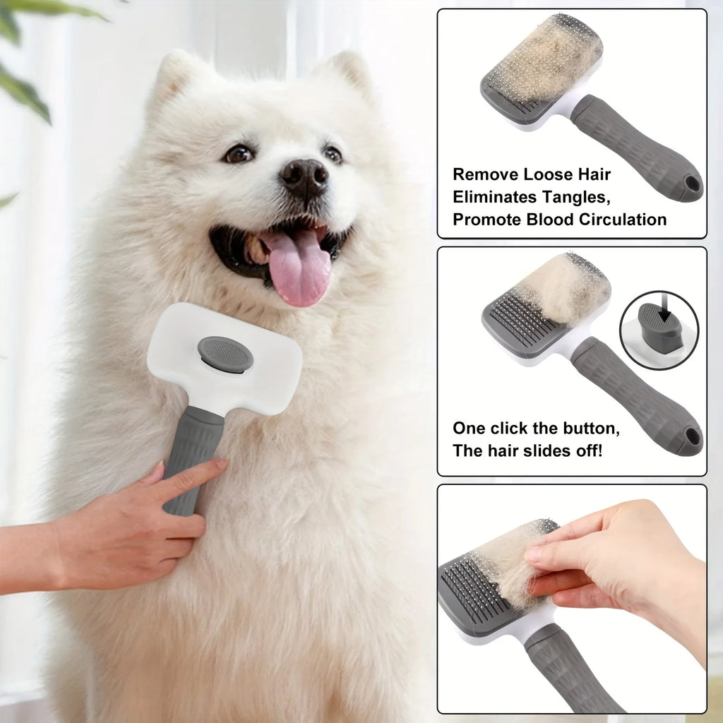 Cepillo autolimpiante para perros y gatos