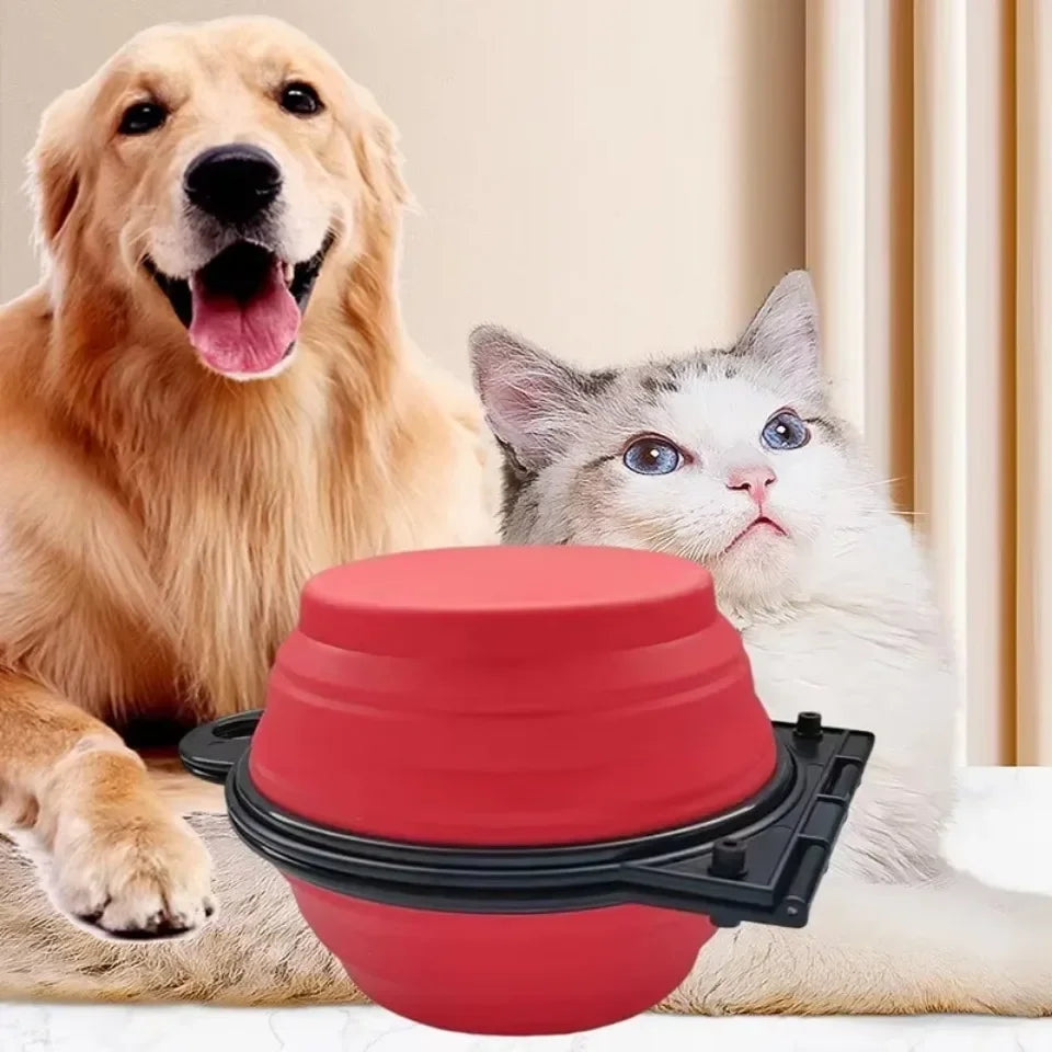 Comedero y bebedero portátil 2 en 1 para perros