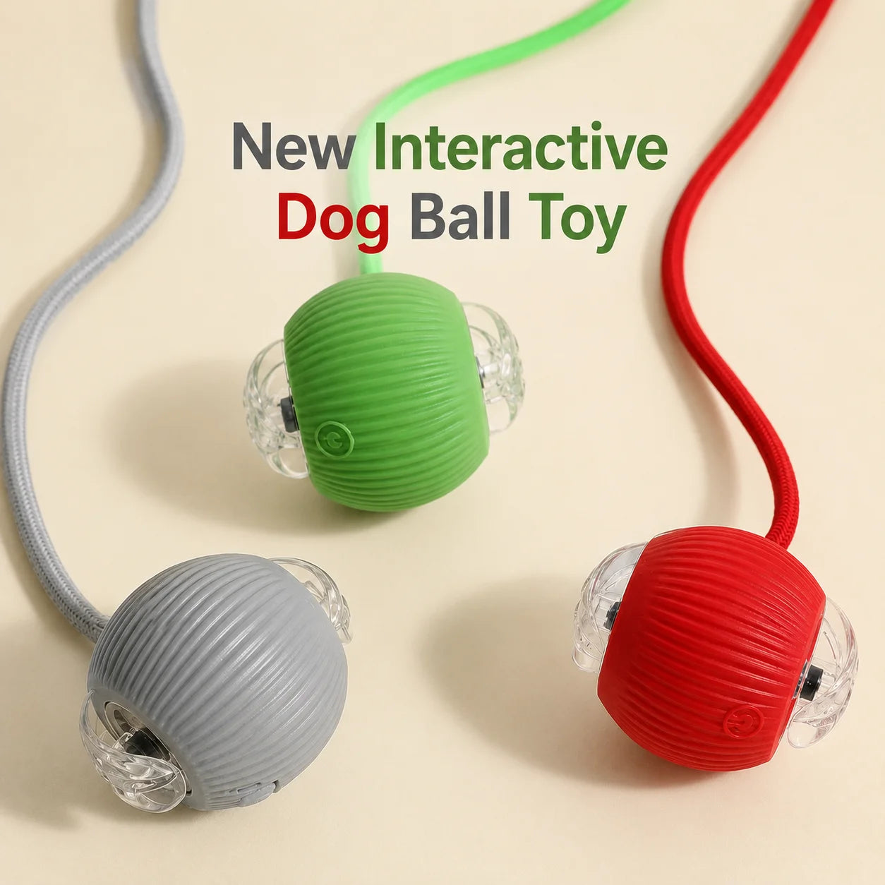 Pelota interactiva rodante para perros
